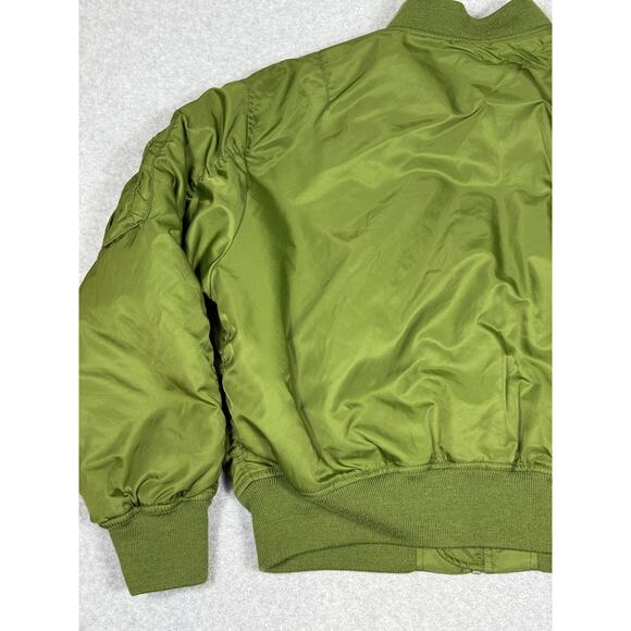 Aritzia TNA Womens Size L Down Tahoe Bomber Jacket Green - Picture 10 of 12